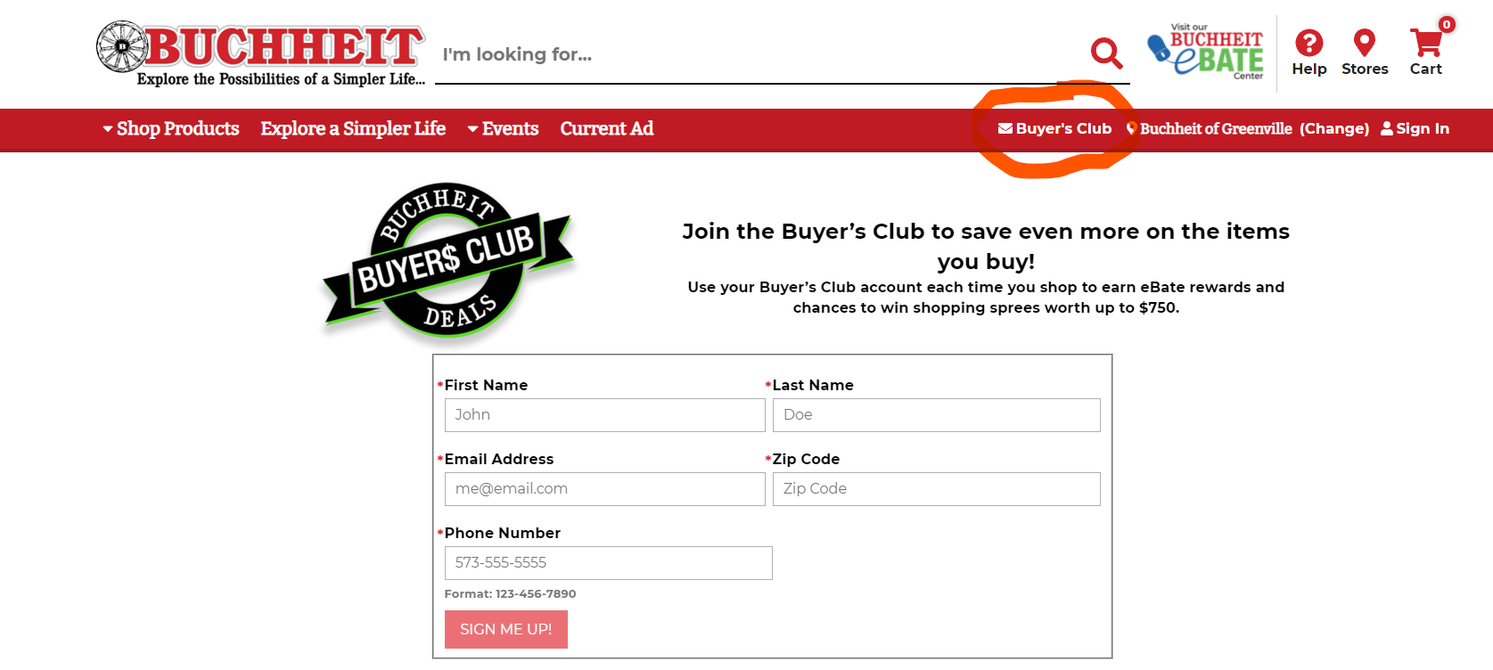 Buchheit Buyers Club Rebate Application Online