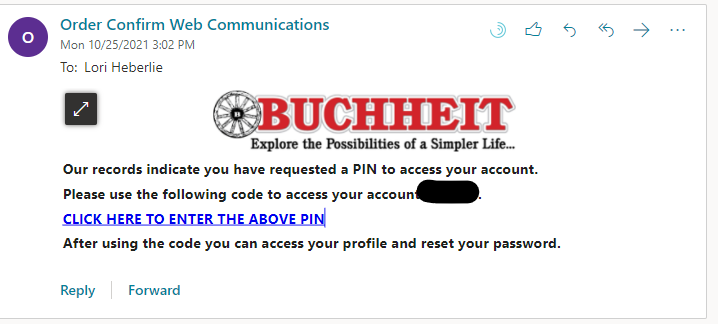 Rebate Account Password Reset Buchheit